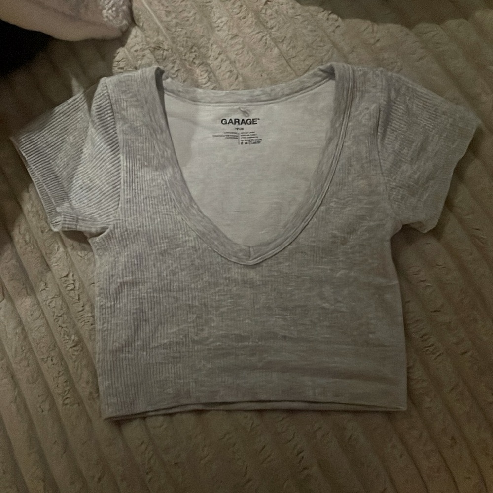 Light Gray, Cropped T-Shirt